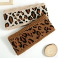 thumbnail image 3 of Knitted Hairband Hair Tie Warm Sports Headscarf for Women Autumn Winter Leopard Print Fashion Head Wrap Headband Fleece Headwear Christmas Birthday Gift, 3 of 4