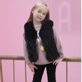 thumbnail image 3 of Gubotare Coat For Toddler Girls Girls and Toddlers' Quarter-Zip Polar Jacket,Black 2-3 Years, 3 of 5