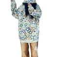 thumbnail image 1 of Seyurigaoka Women Juniors Oversized Hoodie Jacket Star Print Hooded Long Sleeve Full-Zipper Sweatshirt Outwear Tops with Pockets for Teen Girls, 1 of 7