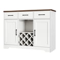 thumbnail image 2 of Modern Farmhouse Buffet Sideboard Cabinet, Barn Doors Storage Cabinet with Drawers and Shelves, Wood Coffee Bar Cabinet with Storage for Dining Room, Kitchen, Living Room, 2 of 8