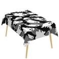 thumbnail image 6 of Duangreer Grey Halloween Ghost Print Rectangle Tablecloth, Waterproof Wrinkle Resistant, 60 x 102 Inch, Washable Table Cover for Party Decorations, 6 of 6
