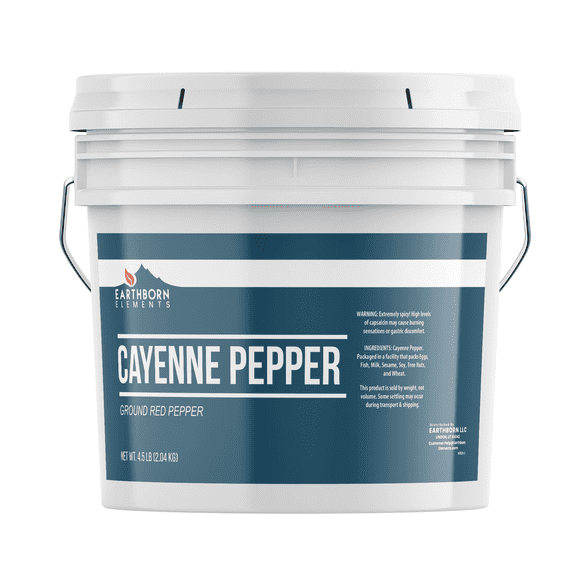Earthborn Elements Cayenne Pepper 1 Gallon Bucket, Spicy Flavor, Ground Red Pepper