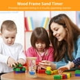 thumbnail image 3 of 6 Pcs Wood Frame Sand Timers,Wooden Sandglass Clocks,Colorful Sand,Clear Glass,Decorative and Practical for Home Office Use, 3 of 3