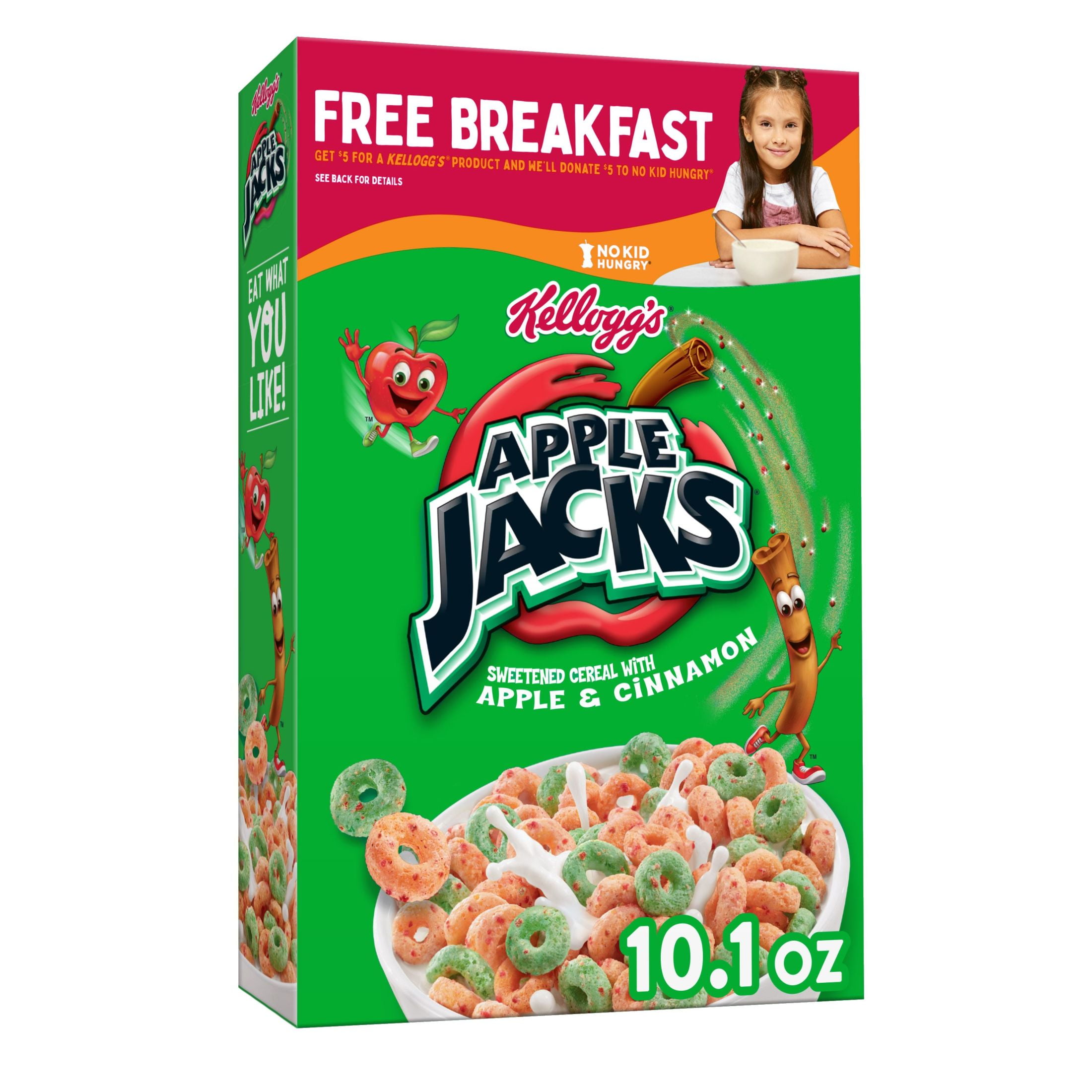 Kellogg's Apple Jacks Original Cold Breakfast Cereal, 10.1 oz