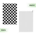 thumbnail image 6 of Golf Towels for Golf Bags For Men Women - Chessboard Checkerboard black white 24x16in Absorbent Quick Drying Golf Towel for Cleaning Golf Ball Club Golf Bag Accessories with Carabiner, 6 of 8