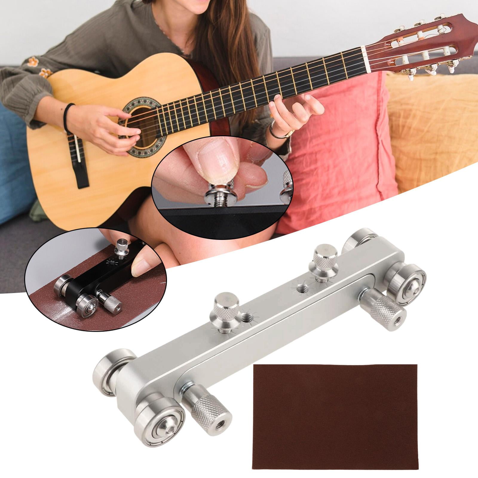 Guitar Nut Sander Bridge Saddle Luthier Tool Aluminum Alloy Construction for Professional Instrument Maintenance