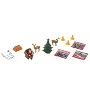 Replacement Parts for Matchbox Advent Calendar Vehicle Playset - GXH01 ~ Replacement Accessories ~ Includes Santa Claus and Chair, Christmas Tree, Reindeer, Stickers and More