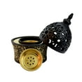 thumbnail image 3 of Calligraphy Style Closed Incense Bakhoor Burner - Black, 3 of 6