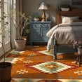 thumbnail image 2 of Washable Area Rug for Living Room, 8'x10' Geometric Pattern Non-Slip indoor Rug, Soft Low Pile & Stain Resistant Carpet for Bedroom, Dining Room, Home office, 2 of 8