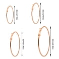 thumbnail image 3 of Pendientes de Aro de Acero de Titanio XWSHYW 4 Pares para Mujer, 3 of 4