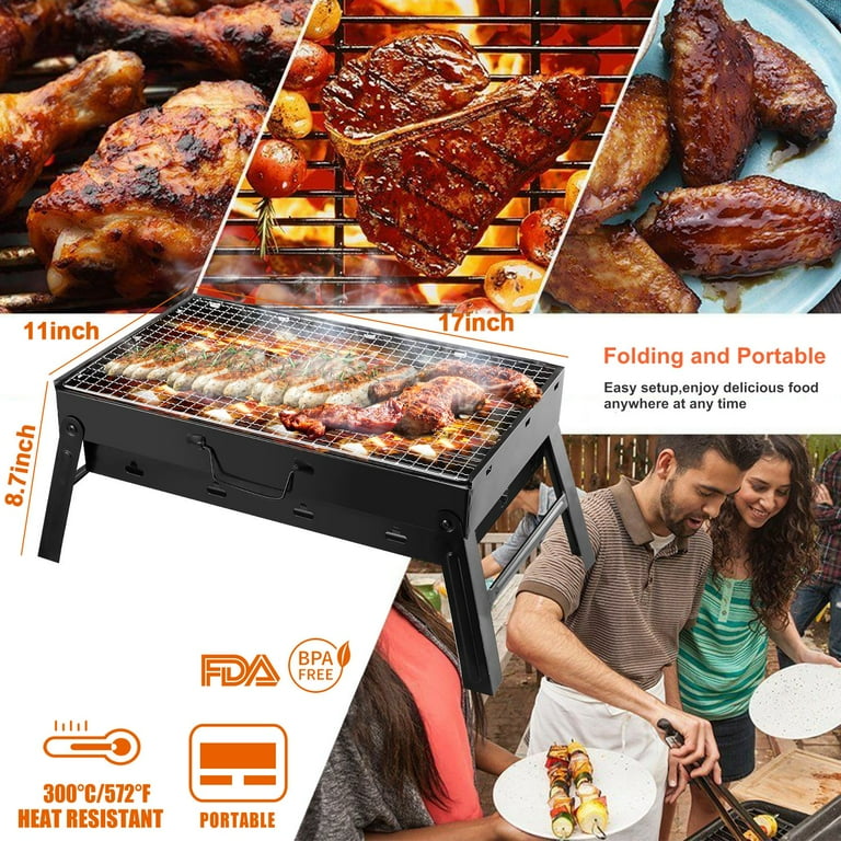 iMounTEK Portable BBQ Grill Foldable Charcoal Grill Lightweight Smoker Grill for Camping Picnics Garden Grilling iMounTEK Portable BBQ Grill Foldable Charcoal Grill Lightweight Smoker Grill for Camping Picnics Garden Grilling