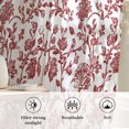 thumbnail image 6 of Red Boho Flower Sheer Curtains 72 Inch Length, Light Filtering Voile Curtain Panel, Vintage Paisley Farmhouse Pattern Rod Pocket Drapes Window Treatments for Living Room Bedroom 52"x72", 6 of 9