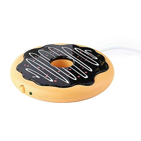 

ABIDE USB Cup Warmer Coffee Mug Heating Pad Cookie Doughnut Shape Warmer Coaster Electric Cup Heater Coaster Cute Drink Warmer Mat
