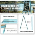 thumbnail image 2 of Chalkboard 40" x 20", Chalk Board Sign Board Magnetic Sandwich Board Pine Wooden Freestanding Double-Sided Chalkboard Easel for Restaurant Cafe Shop Wedding Party, Blue, 2 of 17