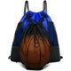 thumbnail image 1 of Mochila de baloncesto con cordón para niños, mochila de fútbol plegable, bolsa de gimnasio, mochila deportiva con bolsa de malla de bola desmontable (azul), 1 of 5