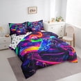 thumbnail image 3 of Homewish 7-Piece Game Controller Abstract Ombre Gamer Queen Bedding Comforter Set For Boys Girls, Reversible Super Cozy Microfiber Bedroom Decor, 3 of 8