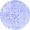 thumbnail image 1 of Ahgly Company Machine Washable Indoor Round Persian Blue Traditional Area Rugs, 4' Round, 1 of 4