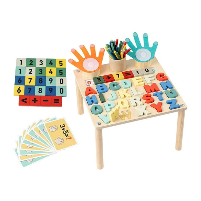 HILABEE Activity Table Birthday Gift Birthday Gifts Stem Kids Early Educational Toys Letter Board