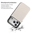 thumbnail image 4 of Wallet Case For Apple iPhone Air / 17 Pro / 17 Pro Max Series with Card Holder, PU Leather Kickstand Card Slots Screen Protector Included For iPhone 17 Series, Linen, 4 of 8