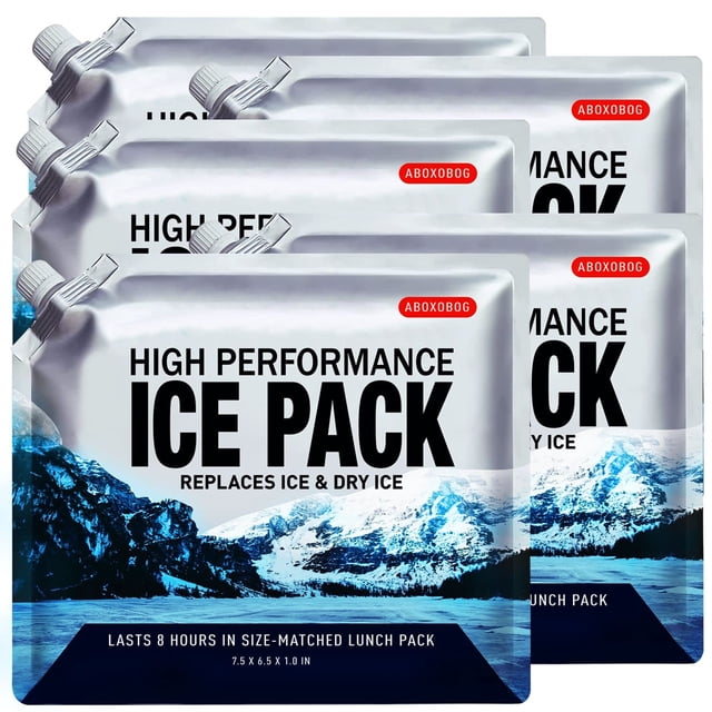 Paquetes de hielo reutilizables ABOXOBOG para refrigeradores, paquete de 5