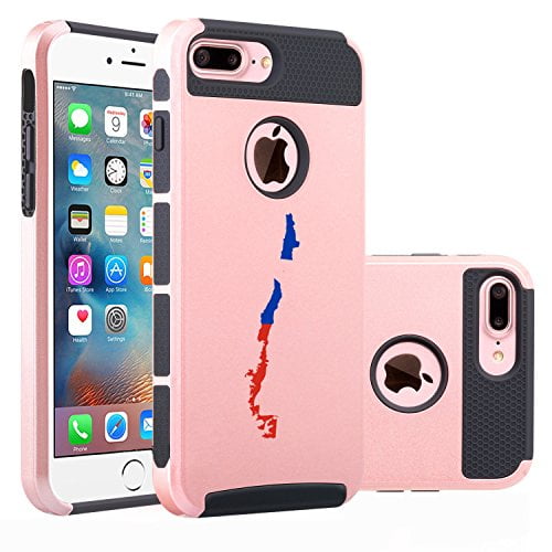 For Apple (iPhone 8 Plus) Shockproof Impact Hard Soft Case Cover Chile Chilean...