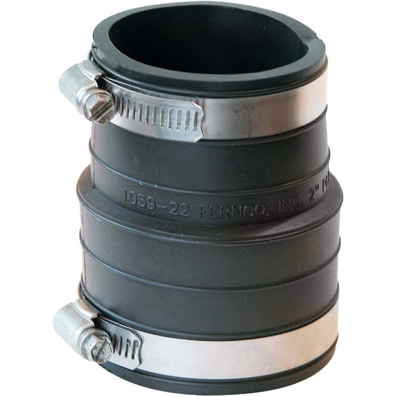 Fernco Schedule 40 4 in. Socket x 4 in. Dia. Socket PVC Flexible Coupling