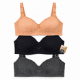 thumbnail image 1 of Paquete 3 Brassier Adda Sin Varillas De Algodón Reforzado, 1 of 5