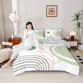 thumbnail image 4 of Castle Fairy Tree Leaves Twin Comforter Sets,Stripes Bedding Set, 4 of 8