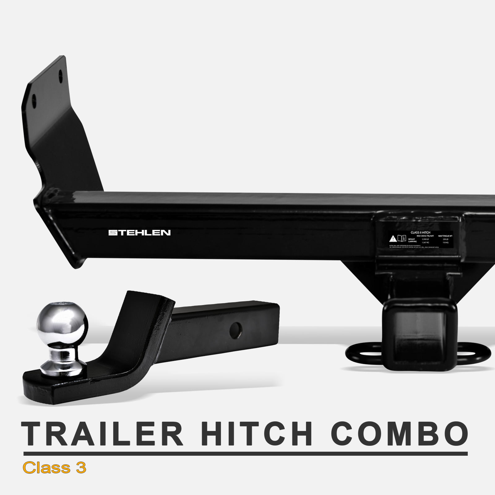 Stehlen 733469492078 Class 3 Trailer Tow Hitch 2" Receiver With Loaded Jeep Grand Cherokee Trailer Hitch Ball