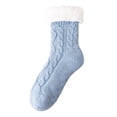 thumbnail image 2 of prucolt Fuzzy Grips Socks for Women Non Slip Warm Soft Fleece Lined Slipper Socks Thick Warm Cozy Ankle Socks for Home Hospital, 2 of 4