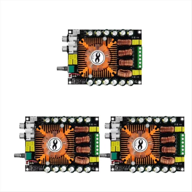 Módulo Estéreo HIFI TDA7498E 2.0 de 3 Piezas, 160 W X 2, Placa Amplificadora Digital de Alta Potencia, Compatible con BTL 220 W con Ventilador.