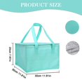 thumbnail image 4 of Insulated Food Delivery Bag, Reusable Thermal Cooler Grocery Bags, Pizza Delivery Bags for Doordash, Large Capacity Bag Keep Food Warm or Frozen for Travel/Shopping, 10*10*7 inch, Light Orange, 4 of 8