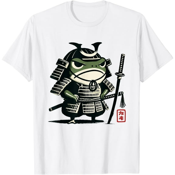 Samurai Grumpy Frog Matsumoto Hoji Style Unisex T-Shirt for Men Women Kids