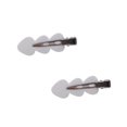thumbnail image 4 of 2Pcs Non-trace Épingles à Cheveux Matériau Robuste Simple Charmant Coiffeuse Clip Style à la Mode Approvisionnement pour Bébé Femmes Filles Trois Amour Blanc, 4 of 8