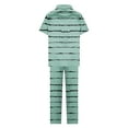 thumbnail image 4 of XuJwPNcy Women's Pajama Sets Short Sleeve Button down Sleepwear Nightwear Long Pants Soft Pjs Lounge Sets, 4 of 5