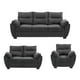thumbnail image 1 of Sala Venecia 3 Plazas Gris carbón (Sofá, Love Seat y Sillón), 1 of 8