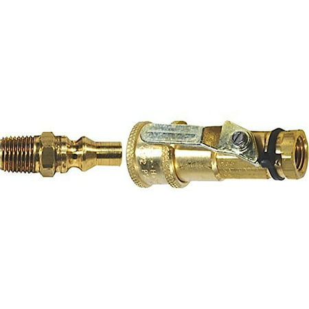 1/4IN FULL FLOW MALE PLUG X 1/4IN PROPANE/NATURAL GAS CONNECTOR W/ SHUT OFF