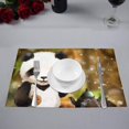 thumbnail image 2 of MKHERT Funny Animal Panda with Tea Party Placemats Table Mats for Dining Room Kitchen Table Decoration 12x18 inch,Set of 6, 2 of 4