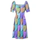 thumbnail image 4 of Patrón de corazs de conversación pequeña Vestido sin mangas de fondo de caramelo ropa de verano para mujer vestidos de ceremonia, 4 of 5