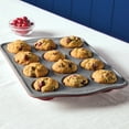 thumbnail image 3 of Farberware Disney Bake with Mickey Mouse 12 Cup Nonstick Muffin Pan / Cupcake Pan, Dishwasher Safe and Oven Safe to 450°F, Red, 3 of 13