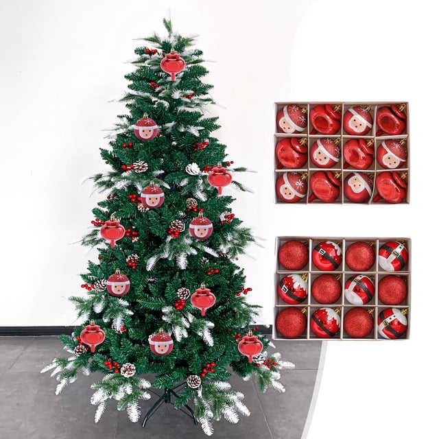 Teissuly 12 Pcs Christmas Ball Ornaments Tree Decorations,2.36Inch Christmas Bulbs Ornaments for Christmas Tree Ornaments Tree Skirt Home Party Holiday Decor Teissuly WER202310162708