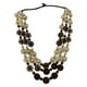thumbnail image 3 of Collar de cuentas de madera, collar bohemio, cadena de cuerda, collar llamativo de moda Cafe Blanco, 3 of 9