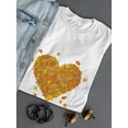 thumbnail image 3 of Heart Made Of Fall Leaves T-Shirt Women -Image by Shutterstock, Female XX-Large, 3 of 4