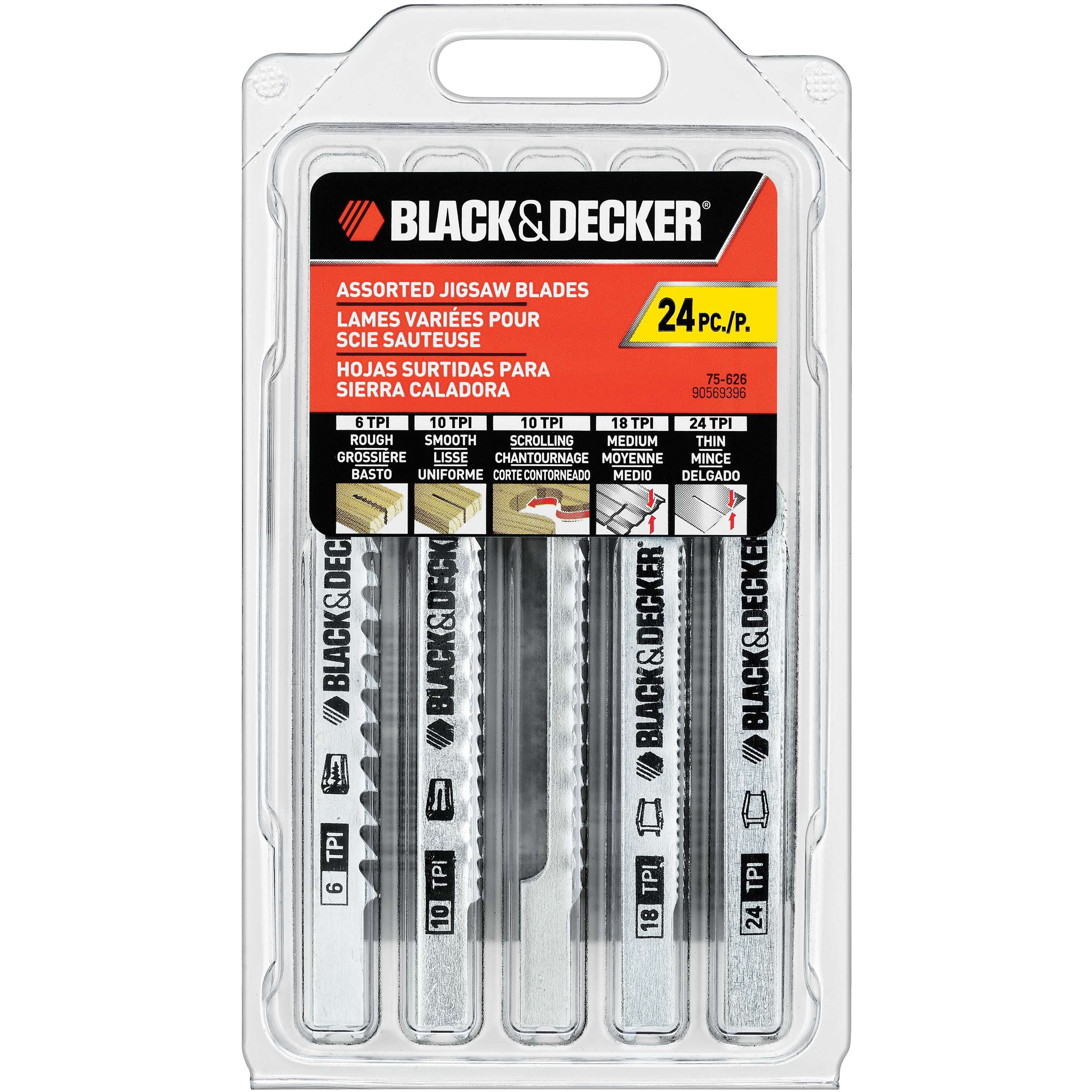 BLACK+DECKER Assorted 16-Piece U-Shank Jigsaw Set