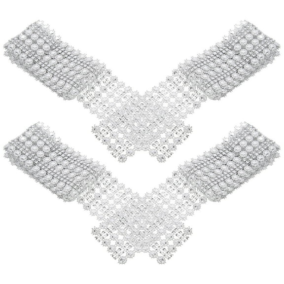 MLINS Silver Plastic Mum Supplies Homecoming Decorative Trim for DIY Costumes Crafts 4Pcs