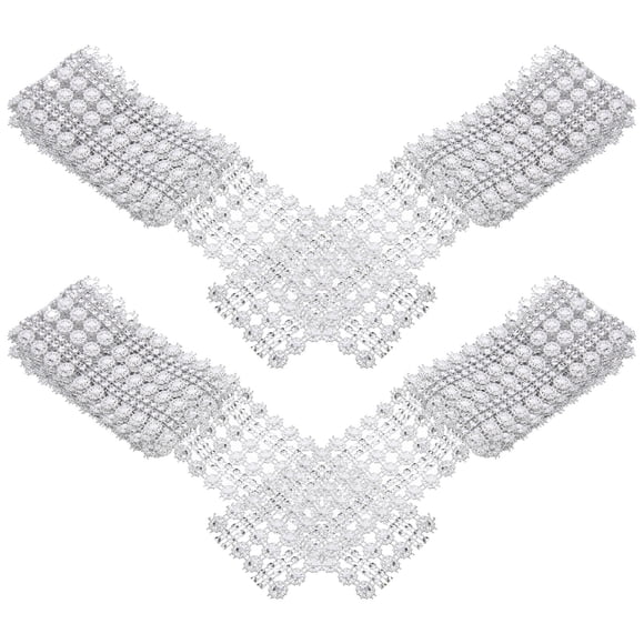 CTIRCHIU 4Pcs Wear Resistant Costume Trim Silver Plastic Decorative Trim Clothes Supply Wedding Decor
