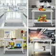 thumbnail image 4 of Table de Travail en Acier Inoxydable Robuste 48x24 Po avec Tablette Inférieure Réglable et Roulettes, Table de Préparation Commerciale pour Cuisine, Garage et Maison, 4 of 7