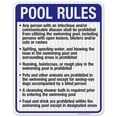 thumbnail image 1 of Rhode Island Pool Rules Sign, Complies With State Of Rhode Island Pool Safety Code, 24x30 Reflective Aluminum EGP, 1 of 1