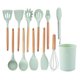thumbnail image 1 of Cocina Herramientas de cocina Conjunto Mangos de madera de silicona Manejo de aceite Cepillo de aceite Spaghetti Garra Horneado Cocina de cocina Accesorios de utensilios de cocina verde 12 piezas Kearding HA028300-03, 1 of 7