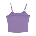 thumbnail image 4 of FRSASU 2PC Womens Camisole Sleeveless Round Neck Solid Spaghetti Strap Tank Tops Basic Shirt Purple XXL(XXL), 4 of 7